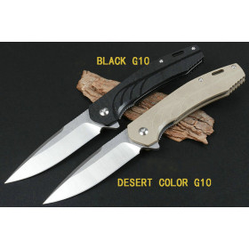 D2 Blade jj048 G10 Handle Axis Tactical Folding Knife Camping EDC Pocket Knife with Back Clip UD405506